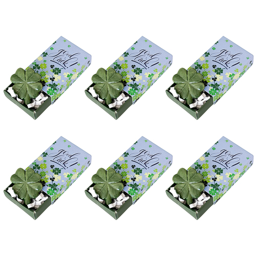 6PK Urban Good Luck Matchbox Memory Blue 5cm Gift Keepsake Present