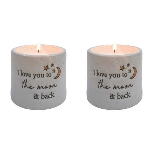 2PK Urban I love you Candle White 7cm Gift Keepsake Present