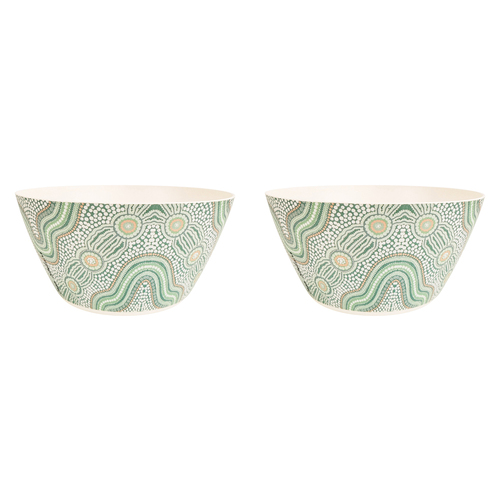 2x Urban ES Journey 25cm Salad Bowl Dinnerware - Green