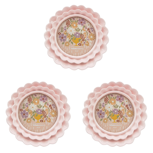 3PK Urban Lotti Petal Frame Pink 4x4 Inch Decorative Decor Display