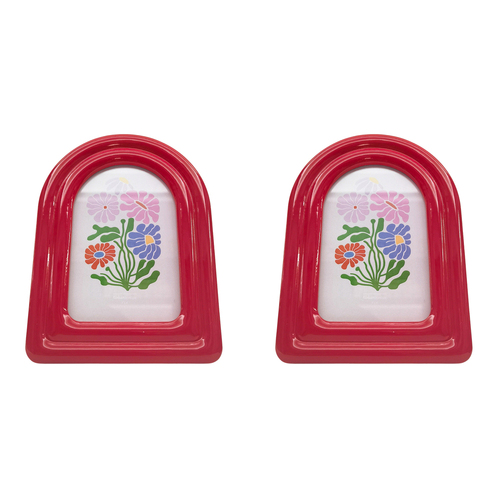 2PK Urban Lotti Arch Frame Red 4x6 Inch Decorative Decor Display