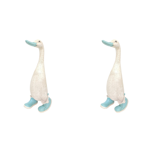 2PK Urban Standing Duck in Boots Ornament Blue 30cm Decorative Decor