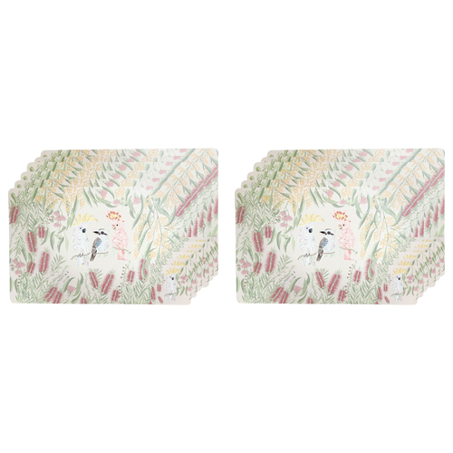 2x 12pc Urban FB Birds Placemats and Coasters Pink Kitchen Decor Tableware