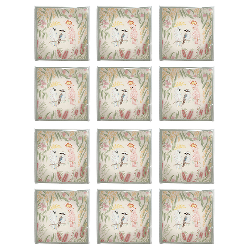 24x 20pc Urban FB Birds Napkins Pink White 33x33cm Kitchen Decor Tableware