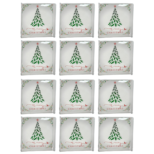 24x 20pc Urban Merry Christmas Napkins Green 33x33cm Kitchen Decor Tableware