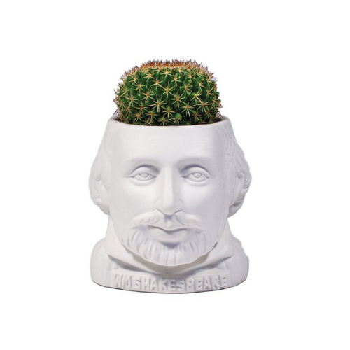 Unemployed Philosophers Guild William Shakespeare Planter 9cm - White