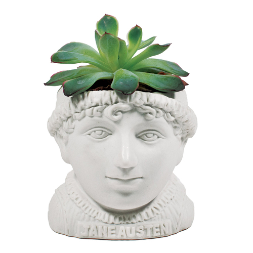 Unemployed Philosophers Guild Jane Austen Planter 9cm - White