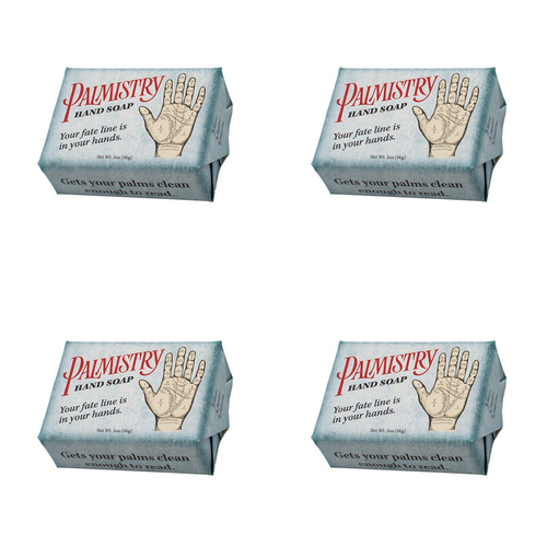 4PK Unemployed Philosophers Guild 56g Body Bar Soap Palmistry