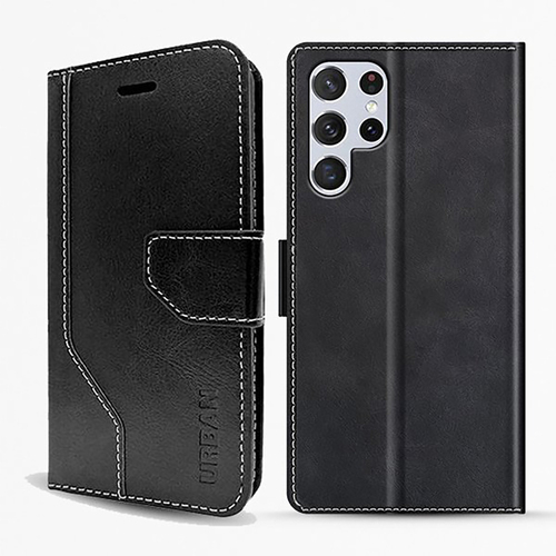 Urban Everyday Folio Wallet Flip Case For Samsung Galaxy S22 - Black