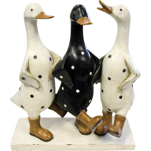 LVD Resin Duck Friends Home/Garden Decor Display 20x23cm