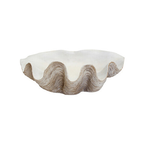 LVD Resin 66cm Giant Clam Shell Home Decorative Bowl - Natural