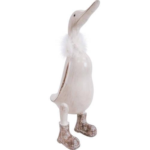 LVD Tall Duck Daisy Resin Sculpture Home Decor 29.5cm White