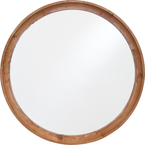 LDV 60x60cm Rounded Mirror Frame Home/Living Room Display Decor - Brown