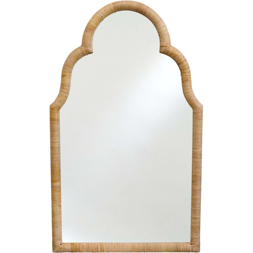 LVD Rattan/MDF Wrap Arch Mirror Home Decor 60x100cm