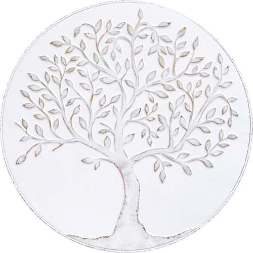 LVD Iron Tree of Life Wall Art Home Decor 60x60cm - White