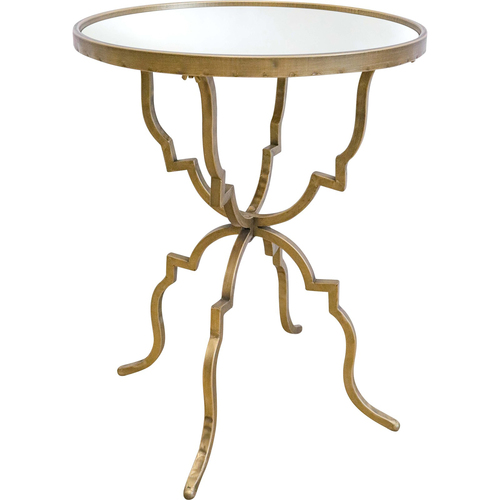 LVD Moroccan Mirror Side Table 40x40cm Round - Gold