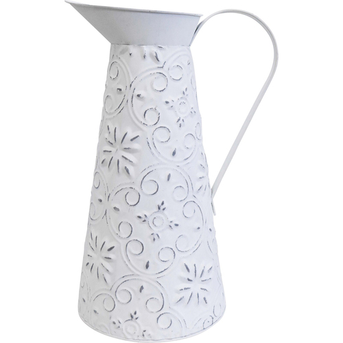 LVD Water/Juice Vintage Jug Pitcher Large 36cm - White