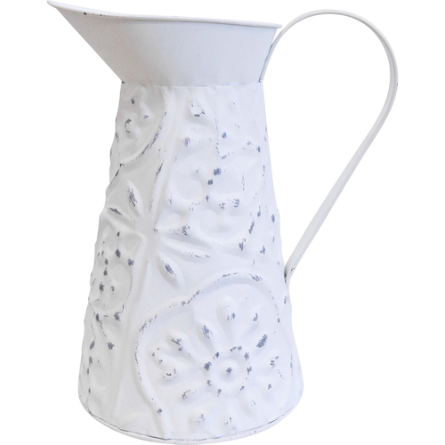 LVD Water/Juice Vintage Jug Pitcher Small 26cm - White