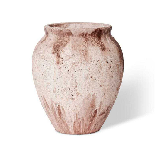 E Style Madison 36cm Ceramic Plant Pot Round Decor - Soft Pink