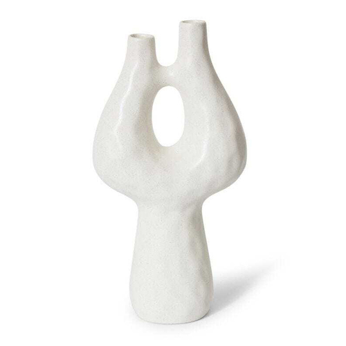 E Style Halle 46cm Ceramic Plant/Flower Vase Decor - White