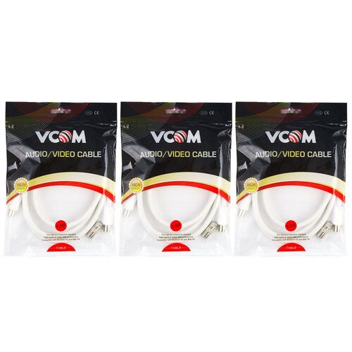 3PK V-Com Tv Rf Lead - 1.5M/F Type Converter