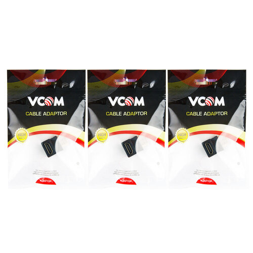 3PK V-Com Hdmi(M)/Hdmi(F) 90Deg Adaptor