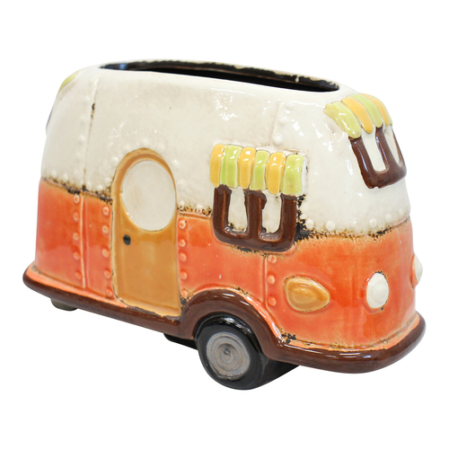 LVD Ceramic 22cm Camper Van Planter Flower Pot Home Decor