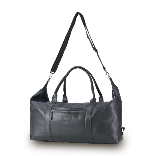 Tosca Vegan Leather Duffle Travel Carry All Bag - Black