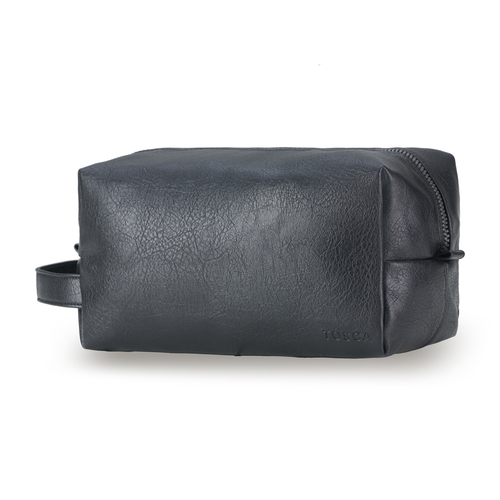 Tosca Vegan Leather Wetpack Travel Toiletries Bag - Black