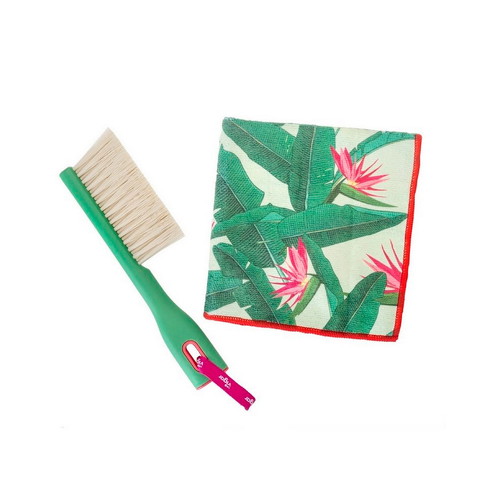 2pc Vigar Beach Brush/Cloth Set Sand Remover Assorted 29cm 