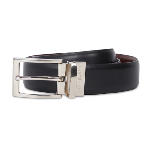 Van Heusen Men's 44" Pin Buckle Belt Flex Stretch Reversible Black/Brown