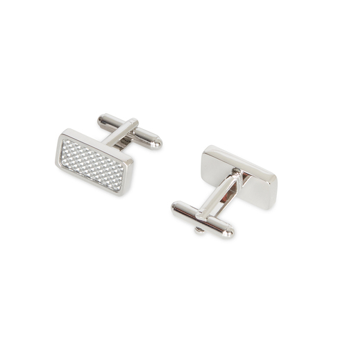 Van Heusen Men's Rectangle Shirt T-Bar Cufflinks Silver