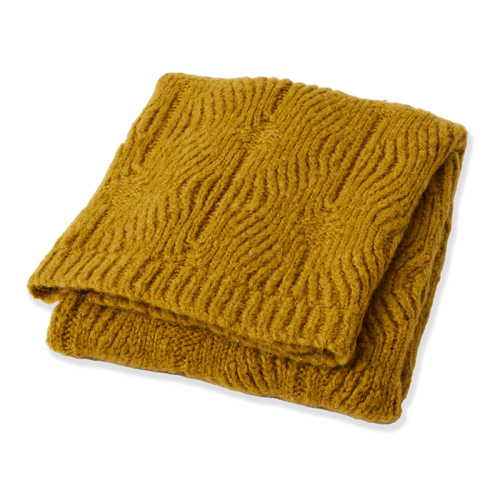 Nordic Kids Florence Wool Blend Baby Blanket - Mustard