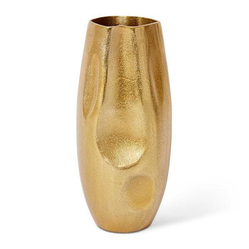 E Style 34cm Aluminium Wrigley Flower Vase Decor - Gold