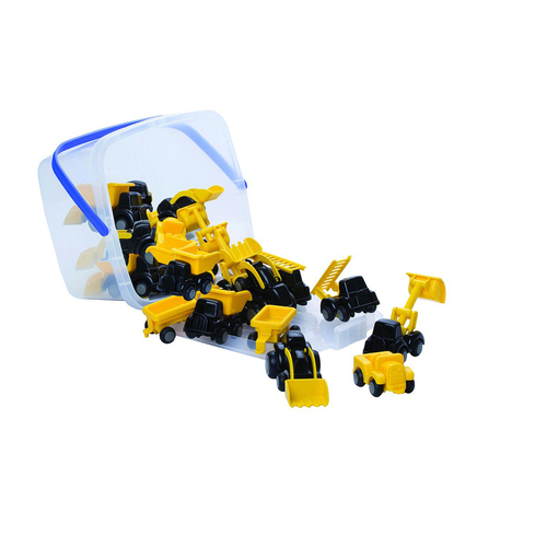 20pc Viking Mini Chubbies Construction Vehicle Kids Toy w/ Bucket 12m+