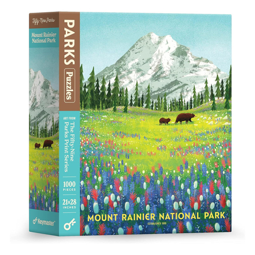 1000pc Keymaster Games Parks Puzzles Mount Rainier Jigsaw 53x71cm