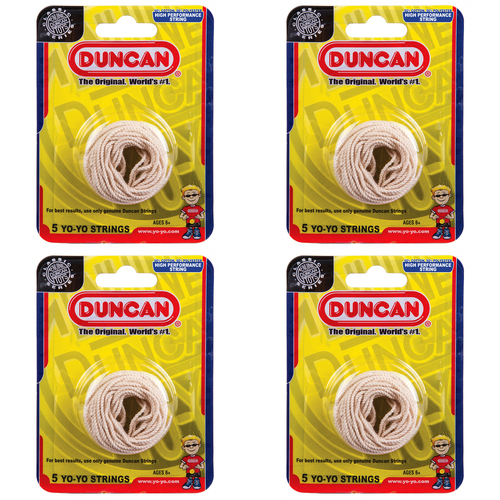 4x 5PK Duncan Yo Yo Cotton Replacement Strings Toy 6y+ White