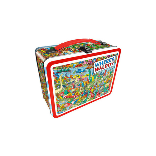 Aquarius Tin Carry All Fun Choldrens Lunch Box Wheres Waldo