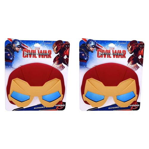 2PK You Monkey Sun-Staches Big Characters Marvel Iron Man Sunglasses