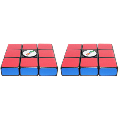 2PK Rubiks Fidget Spin Block Red Kids Educational Toy 8y+