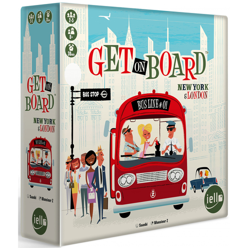 Iello Get On Board Tabletop Party Transport Board Game 8y+