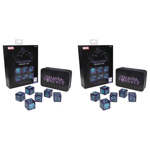 2PK Marvel Black Panther Premium Dice Set Limited Edition Collection w/ Black Theme