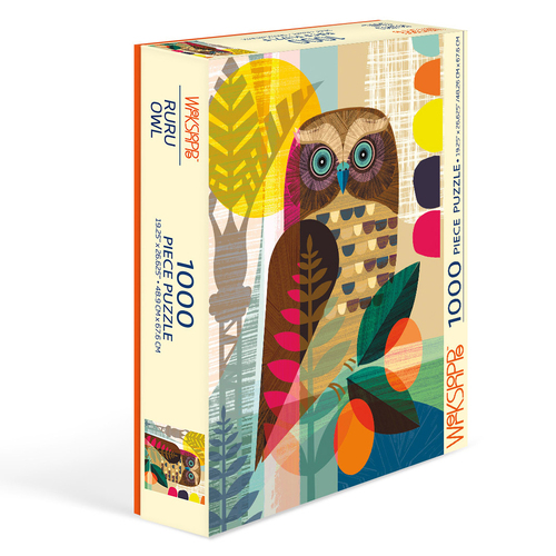 1000pc WerkShoppe 49x67.6cm Ruru Owl Jigsaw Puzzle w/ Inserts 13y+