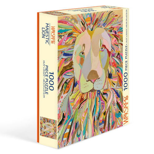 1000pc WerkShoppe 49x67.6cm Majestic Lion Jigsaw Puzzle w/ Inserts 13y+