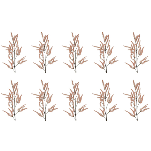 10PK Belle Dried Look Grass Frond 1m Artificial Faux Plant - Pink