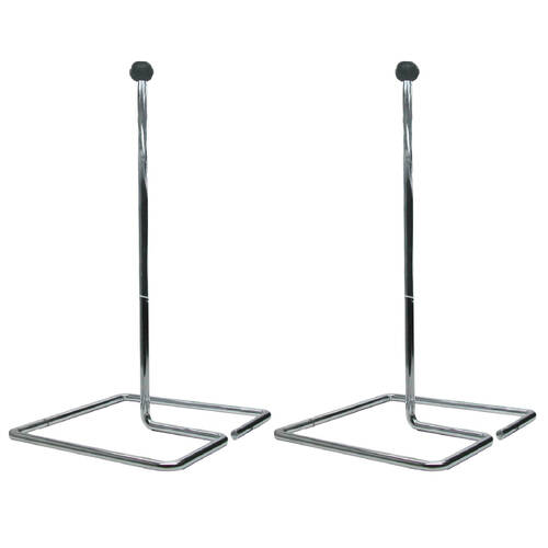 2PK Barpro Decanter Drying Stand Rubber Tip 30x16.5cm - Silver