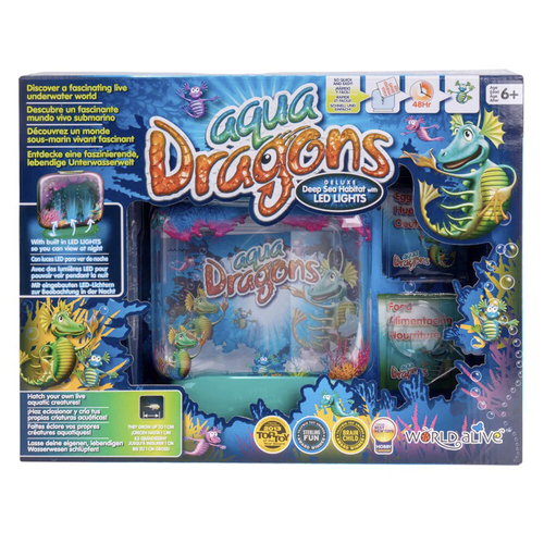 Aqua Dragons Kids Toy Aquatic Creatures Deep Sea Habitat w/ LED Lights 6y+