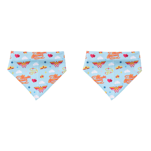 2PK The Stubby Club Wonder Woman Themed Dog Bandana Large