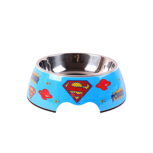 The Stubby Club Superman Themed Dog Feeding/Drinking Bowl