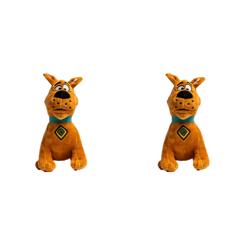 2PK Scooby Doo Soft Plush Squeaking Dog Toy 20cm Brown